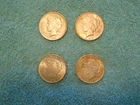 Lot Of (4) 90% Silver Peace Silver Dollars-1922/1922/1923/1925!!!