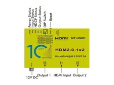 Apantac HDM2.0-1x2-II 1x2 4K 60Hz HDMI 2.0/HDCP 2.2 Splitter