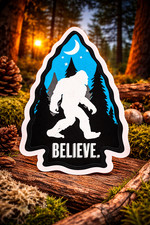 Bigfoot I Believe Car Truck Window Bumper Graphics Vinyl Sticker Decal Souvenir