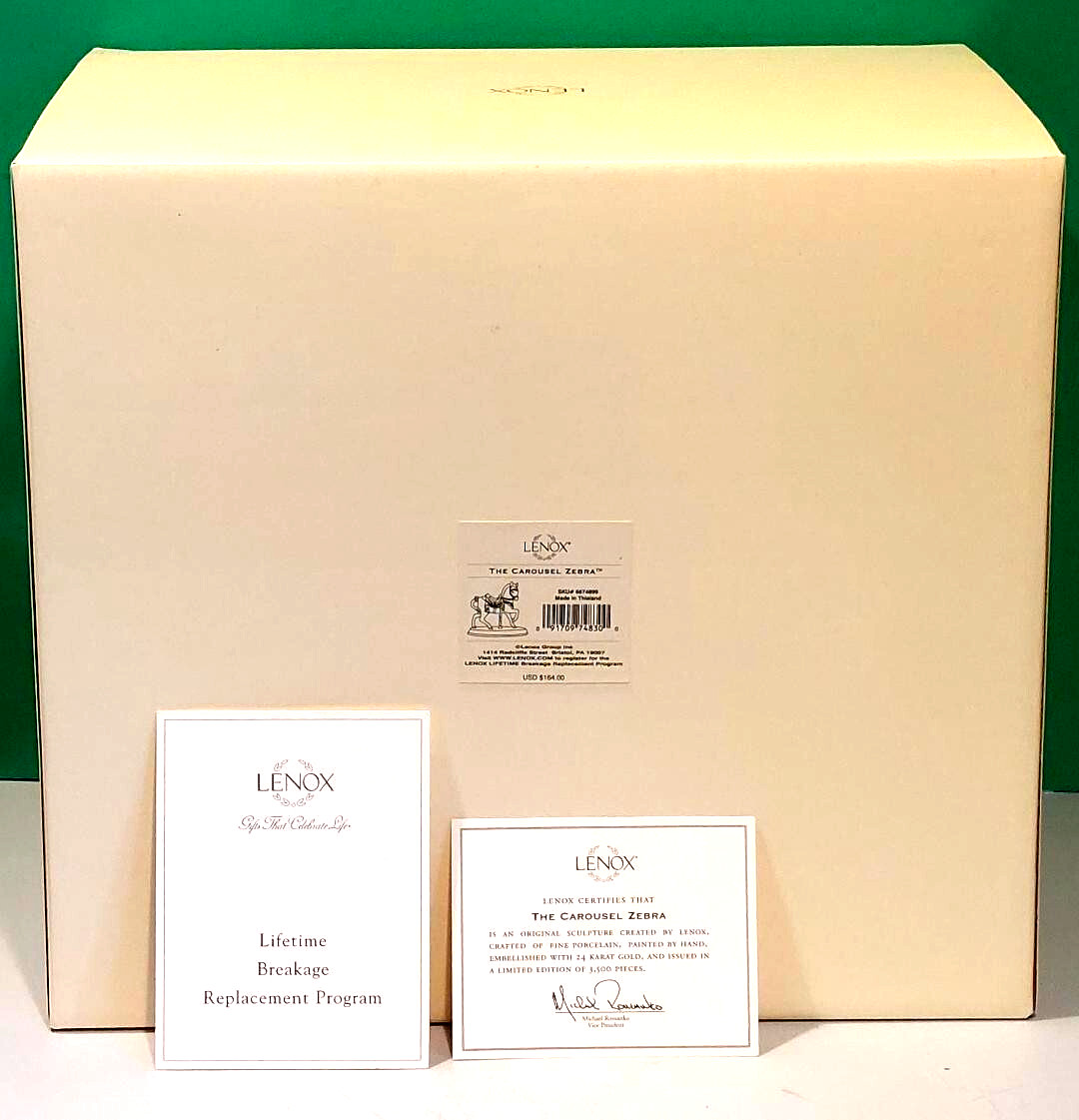 LENOX ZEBRA CAROUSEL -- -- Horse sculpture -- -- NEW in BOX with COA