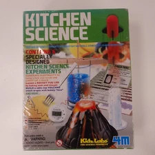 4M KidzLabs Kitchen Science Kit 6 Fun STEM Experiments Volcano Rocket New