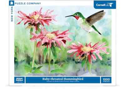 Ruby-throated Hummingbird 1000 Piece Jigsaw Puzzle NYPC New