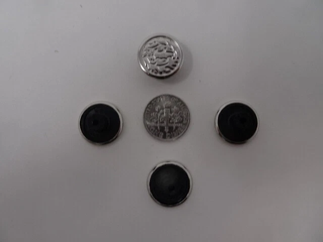 Vintage Silver Royal Insignia Round Jean Stud Buttons 16mm Lot of 80 AA90 - Image 4 of 4