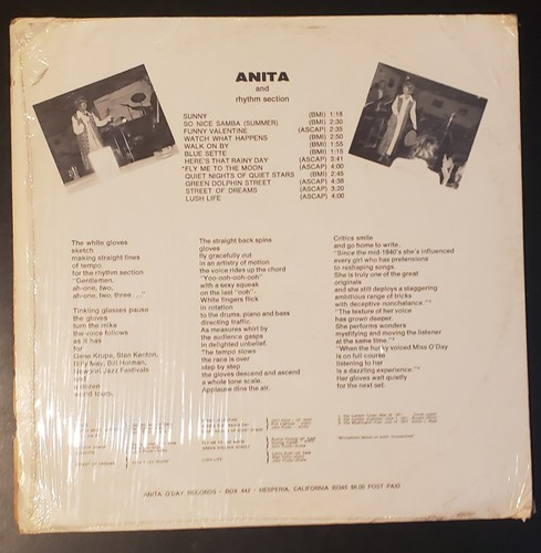 Anita O'Day "Self-titled Record" Vinyl Record LP - Picture 2 of 4