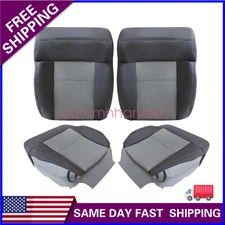 For 2004-2008 Ford F-150 XLT STX Front Bottom & Top Cloth Seat Cover Dark Gray