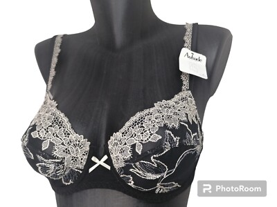 AUBADE - SOUTIEN GORGE REF  3712 NOIR  TAILLE FR90B / EUR-DE75B
