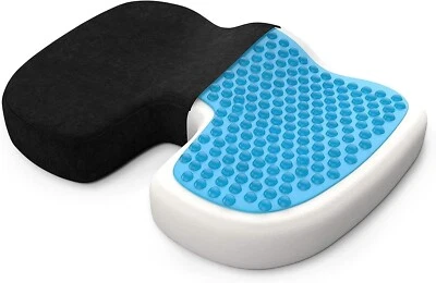 Bonmedico Gel Seat Non-Slip Memory Foam Orthopaedic Cushion for Coccyx Pressure