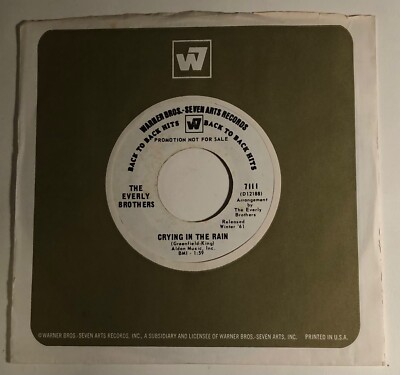 The Everly Brothers / Crying In The Rain & Lucille / 1968 45rpm / NM