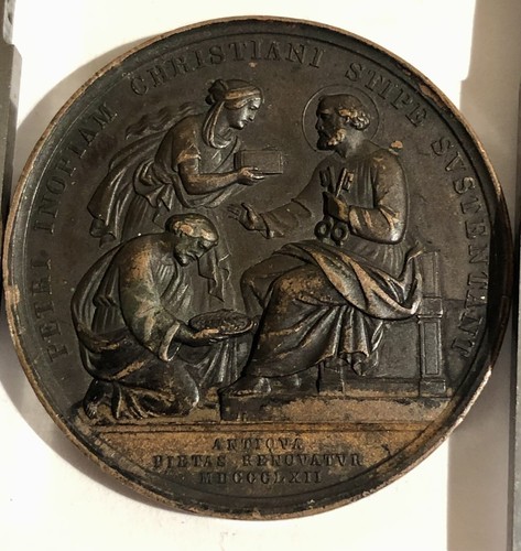 MÉDAILLE EN CUIVRE PAPE PIUS IX PAR VOIGT ROME ITALIE MEDAL - Bild 6 von 10