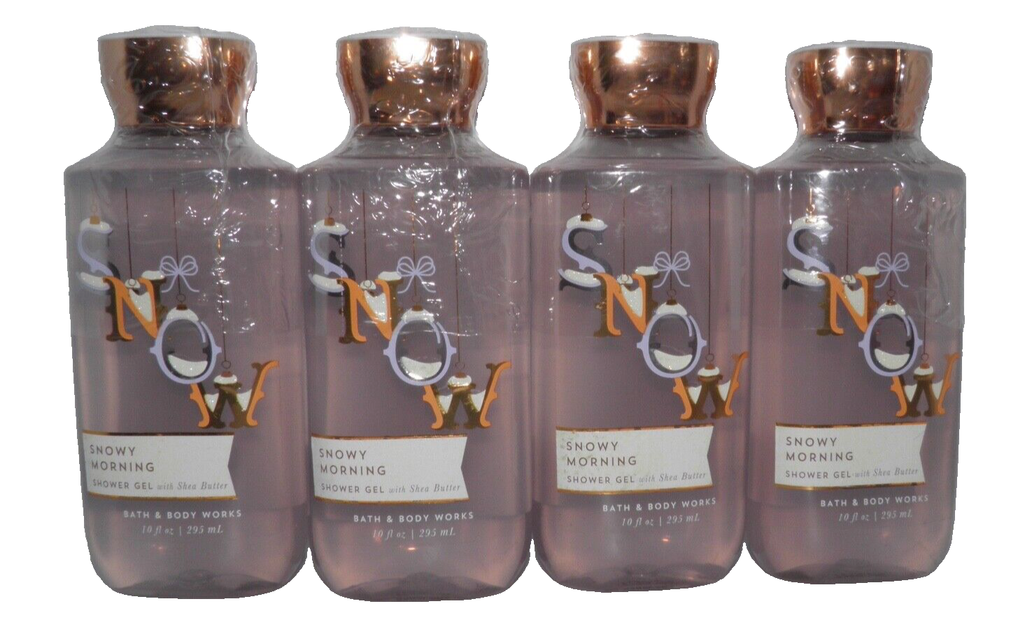 4 Bath & Body Works SNOWY MORNING SHOWER Gel SEALED RETIRED