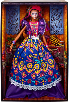 Barbie 2022 Dia De Muertos - Doll In Ruffled Dress and Calavera Face Paint