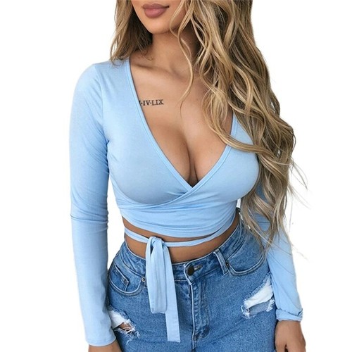 Camisa De Manga Larga SExy Para Mujer Blusa Suelta De Moda Elegante TransparentE - Picture 14 of 22