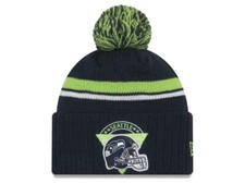 New Era Seattle Seahawks Team Stacker Cuff Knit Beanie Hat Cap - Team Colors