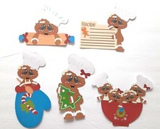 3D UPick Christmas Ginger Mitten Recipe Tree  Scrapbook Card Embellishment 3648