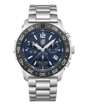 Luminox Swiss Made Pacific Diver Chronograph Blue Dial Steel Mens Watch XS.3144