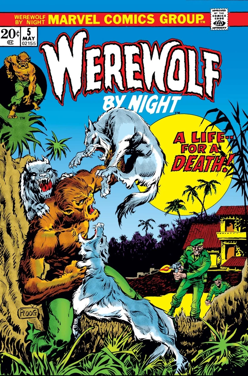 Pyramid America Marvel Poster - Werewolf by Night - Werewolf Comic Cover -  11 x 17 Framed Poster Wall Art Ideal for Marvel Room Decor, Home Decor