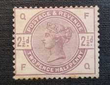 lot n° 351 Timbre de Grande Bretagne (2½d violet  1883-84) N°79 neuf sans gomme 