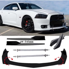 Front Bumper Lip Spoiler Splitter Side Skirt Strutf For Dodge Charger 500/SRT8