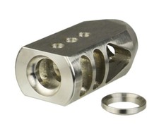 Stainless Steel Tanker Muzzle Brake 5/8x32 TPI W 5/8 Crush Washer