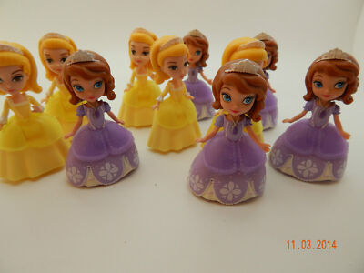 X 10! Disney Prinzessin 3'' Puppen Sofia die Erste + Schwester Bernstein Puppe Partytasche!