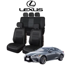For All Lexus automotive 5 seat cover kit with headrests 9pcs black