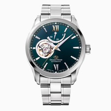 Orient Star Semi Skeleton Rk-at0109b Black Dial Wristwatch Mens 
