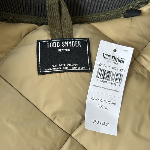Todd Snyder Jacket Mens Extra Large Grey Tweed Wool Bomber Down Fill Quilted New - Picture 5 of 15