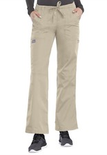 Khaki Cherokee Scrubs Workwear Low Rise Drawstring Cargo Pant 4020 KAKW