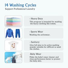 Cu. Ft Compact Front Load Washing Machine Clothes Quiet Inverter Motor SMAD 3