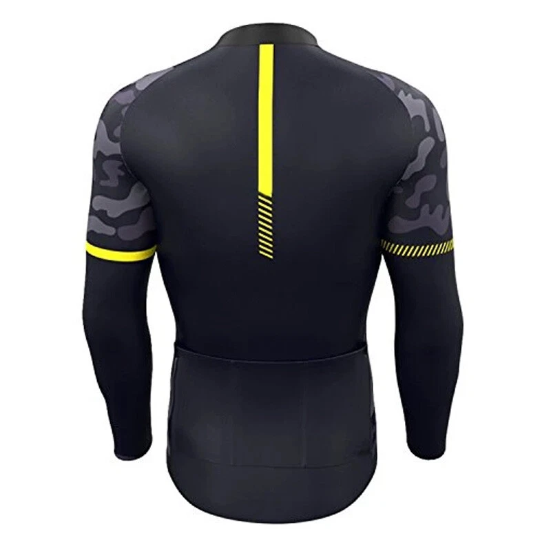 Camiseta deportiva térmica de invierno para ciclismo MTB ropa de bicicleta manga larga chaqueta cálida top Foto 3 de 4