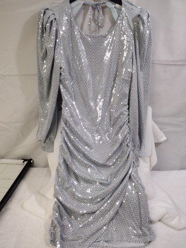 Venus/ Open-Back/ Shimmer Bodycon Mini Dress/ Size Medium (8-10) - Picture 2 of 20