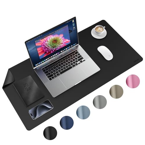 Desk Mat PU Leather - X-Large Desktop Protector Cover, 31.5