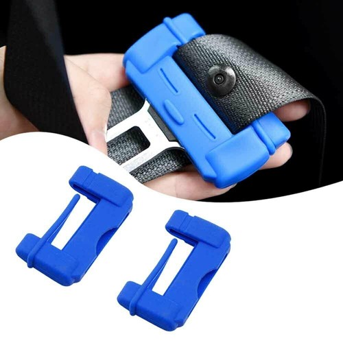4x Blue Car Seat Belt Buckle Silicone Cover Clip Anti-Scratch Interior Accessory - Imagen 12 de 16
