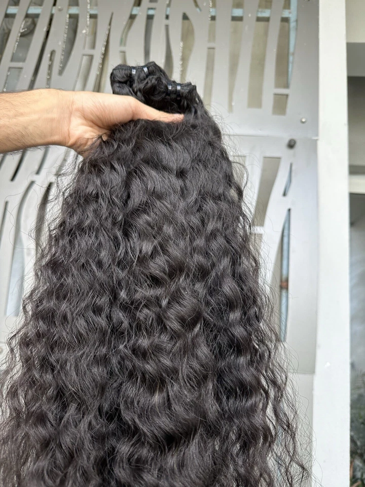 Paquete rizado indio crudo Foto 2 de 4