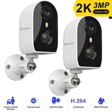 Galayou Outdoor2K Security Camera System 3MP Wireless Battery Powered Waterproof