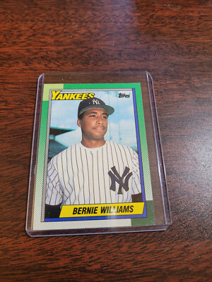 1990 Topps Bernie Williams Rookie Base ball Card #701 New York Yankees ...