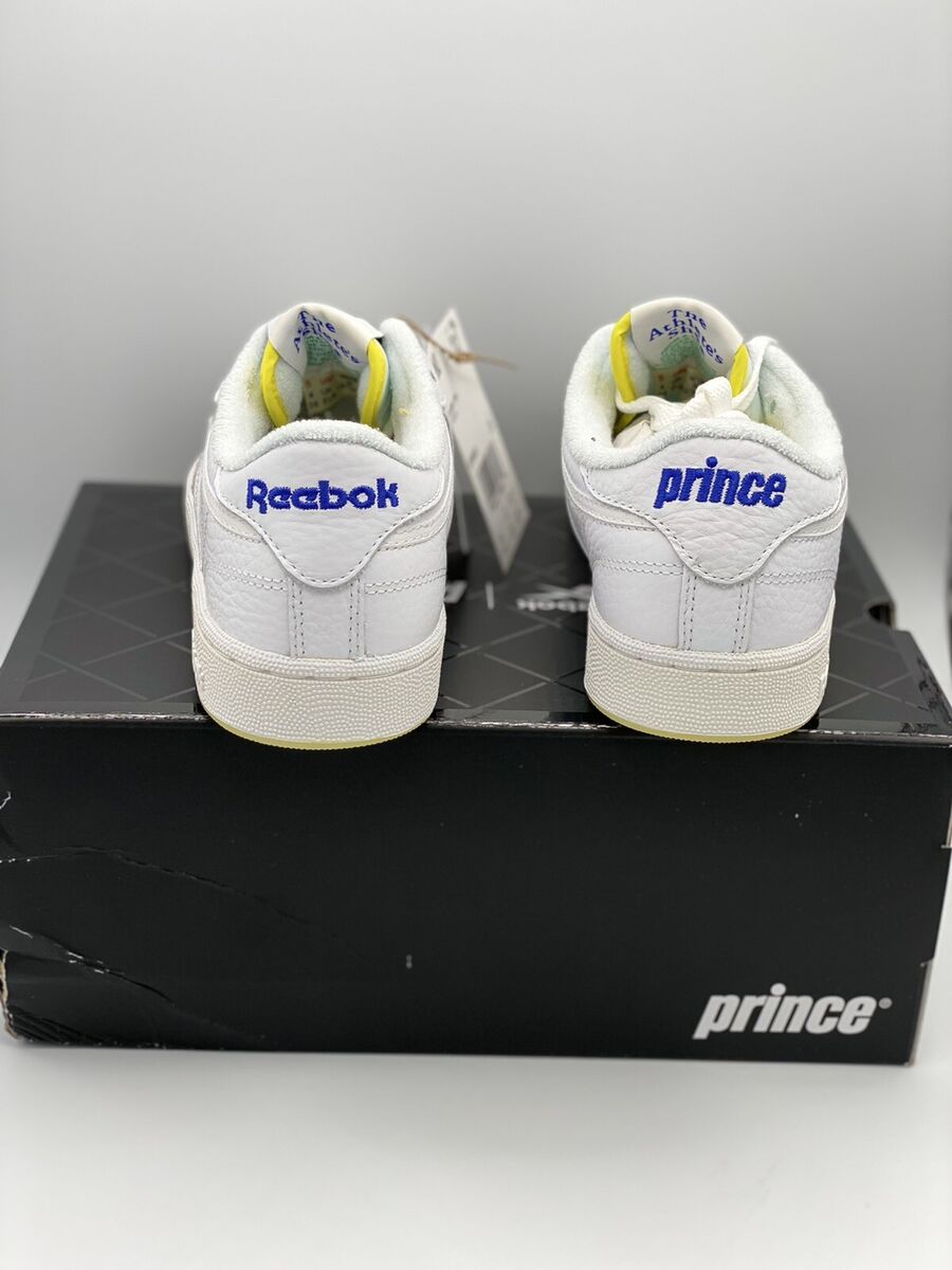 Reebok Prince Club C85 white/yellow/cobalt Men Size 5 Women Reebok Prince Club C85 white/yellow/cobalt Men Size 5 Women