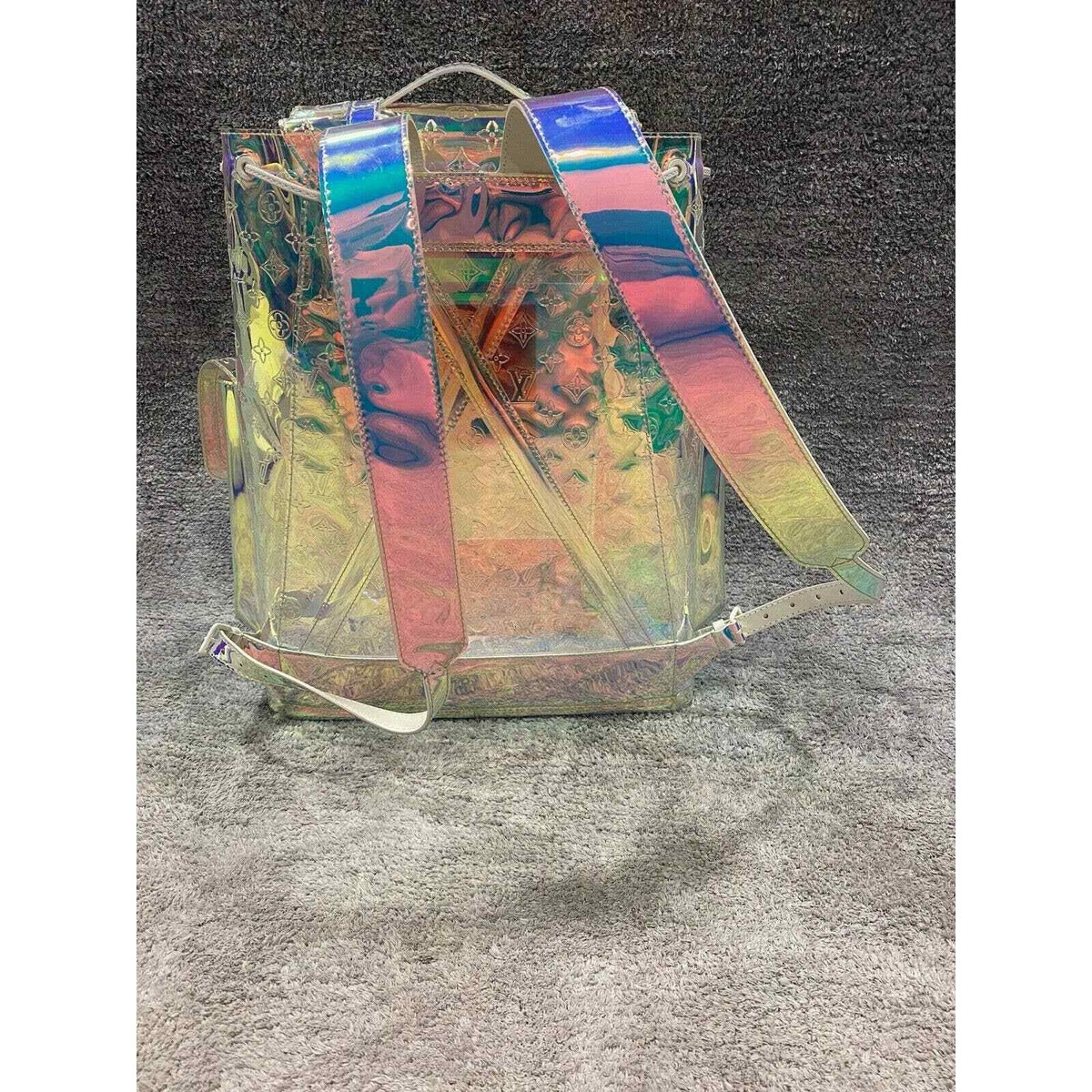 Louis Vuitton Christopher GM Prism Iridescent Monogram PVC Logo Backpack Bag Louis Vuitton Christopher Backpack GM Monogram Prism main image 4