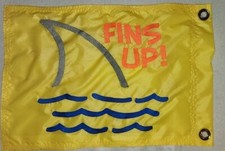 Custom 12"x18" Jimmy Buffett FINS UP Rectangle Safety Flag UTV ATV JEEP Sailboat