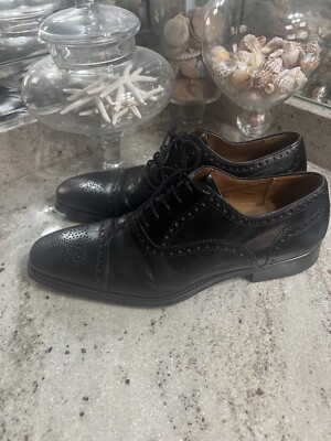 Magnanni Black Leather Shoes Men display picture 1