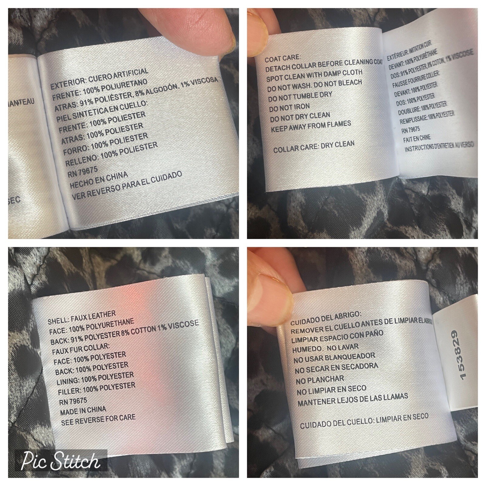 MICHAEL KORS FAUX FUR COLLAR BOMBER black jacket size M thumbnail 14