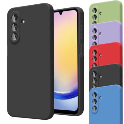 Für Samsung Galaxy A25 5G Hülle, Slim Flüssig Silikon Stoßfest Gel Handyhülle