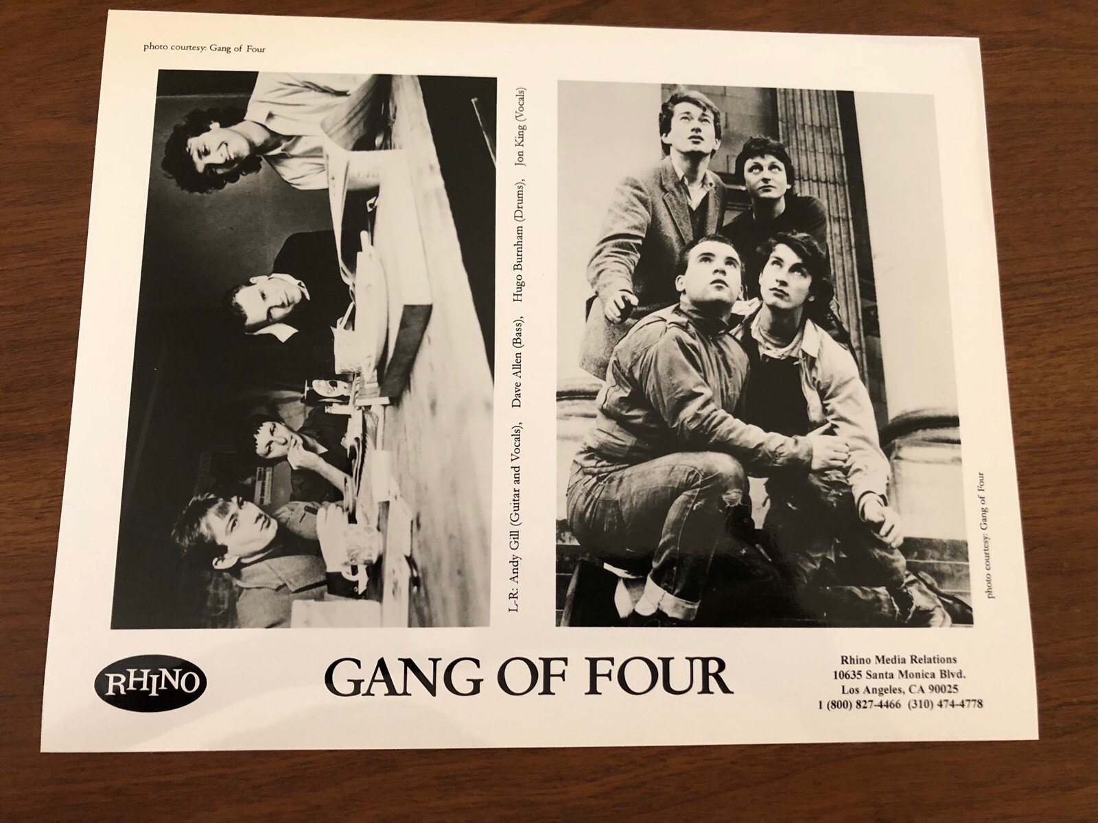 Gang of Four Music Group Rare Vintage 10x8 Press Photo | eBay