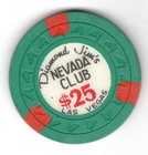 Diamond Jim's Nevada Club $25 Chip, Las Vegas NV — photo 2