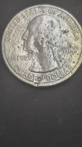 ***Rare***2018 P Quarter Struck Through Grease Error. Covers Entire Front & Back - Picture 3 of 4