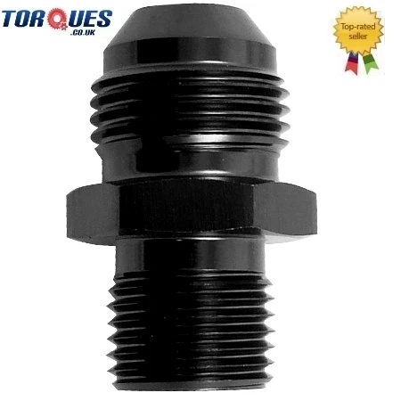 TORQUES AN -10 (AN10 AN 10) to M16x1.5 Metric Adapter Black