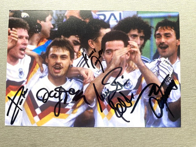 World Champion 1990 (6x signed) DFB signed photo 10x15 autograph