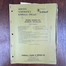 VINTAGE KIMBALL MODEL SERIES 370 SERVICE SCHEMATICS