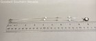 17" Sterling Silver Station Necklace with Pearl-like Gems — photo 7