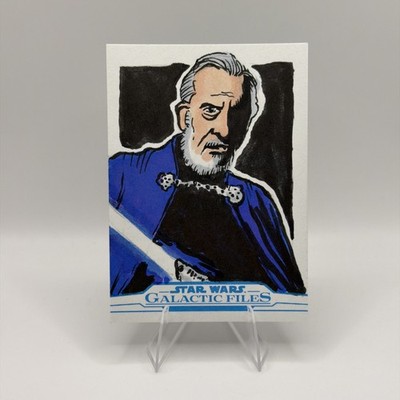 2018 Topps Star Wars Galactic Files Count Dooku 1/1 Sketch By Bruce Gerlach